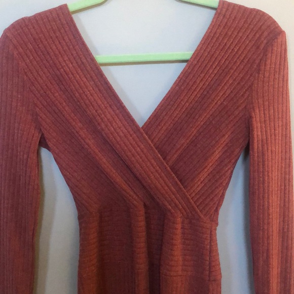 Red ribbed Nordstrom dress - Picture 2 of 5